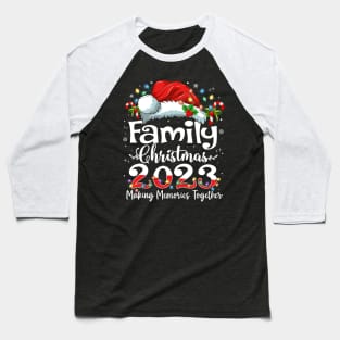 Family Christmas 2023 Matching Squad Santa Elf Funny Xmas Baseball T-Shirt